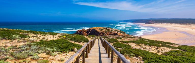 Europe Caminos path to sea ocean in portugal 