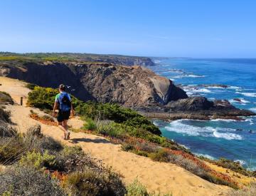 beach on rota vicentina in algarve portugal