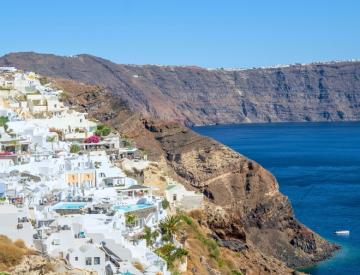 island of Santorini in Greece