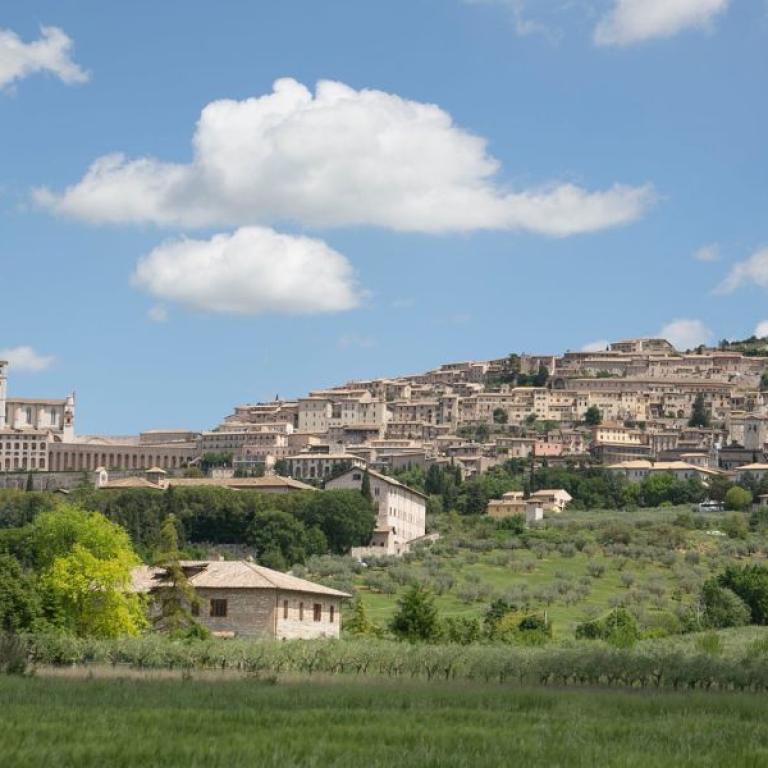 saint francis way arrival in assisi