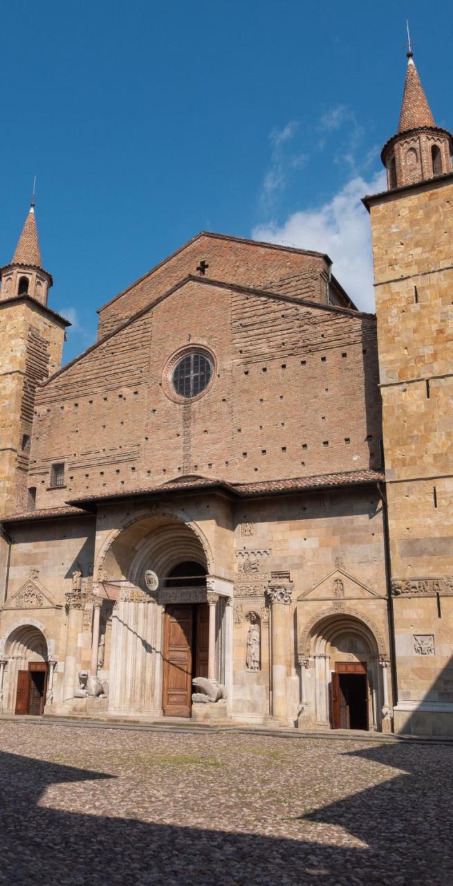 Via Francigena city center of pavia and its cathedral