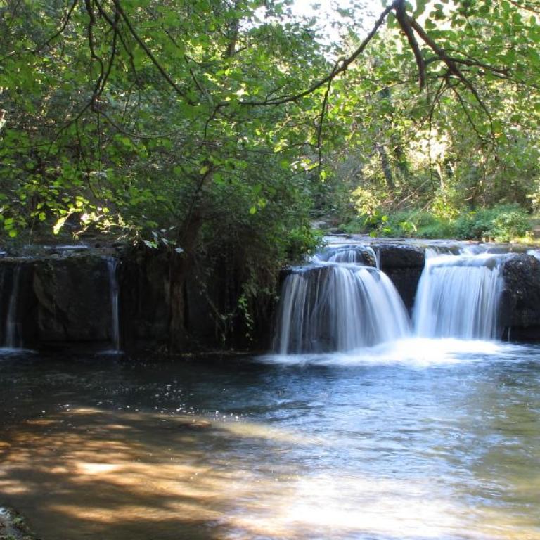 waterfalls on Via Francigena between Viterbo and Rome