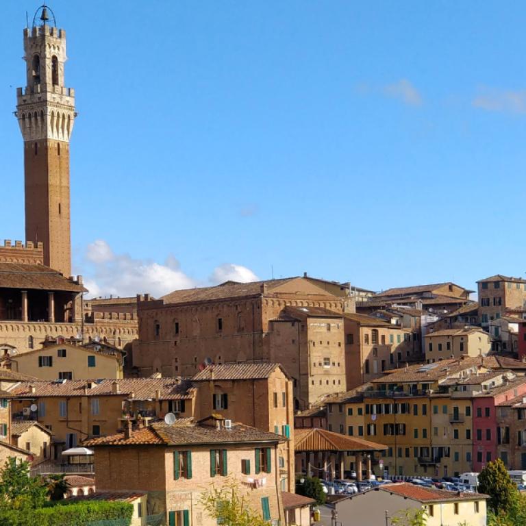 View of Siena, starting point of the Via Francigena Siena Viterbo route