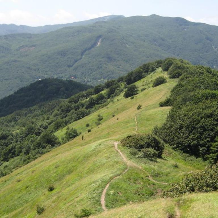 mountain pass path between Fidenza and Pontremoli