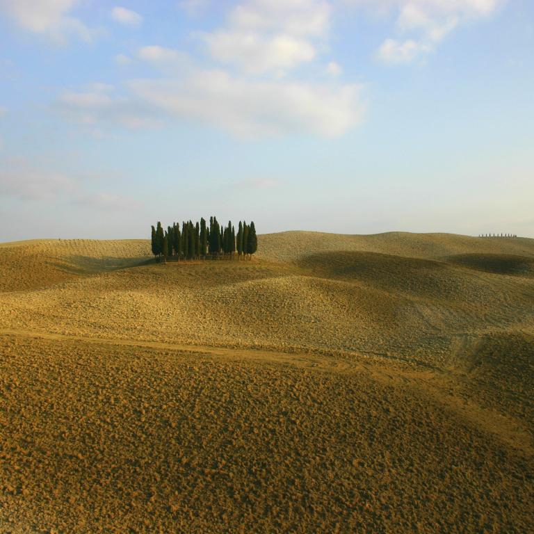 lunar ground of val d'orcia along the via francigena