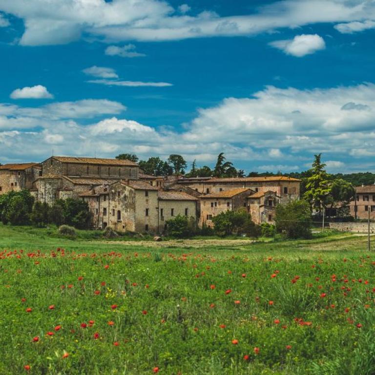 walking the via francigena in abbadia isola