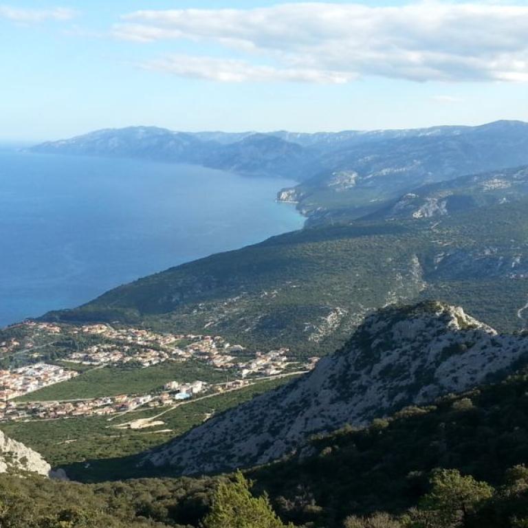 panorama of beach from Orosei sardinia