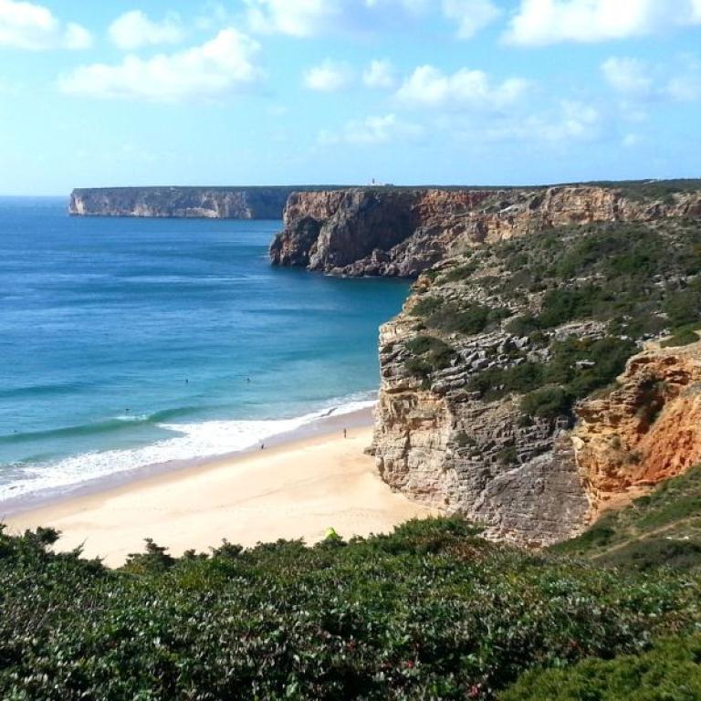 algarve cliff the beach and the atlantic ocean