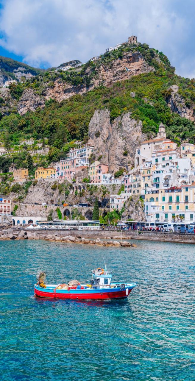  rocky coast of Capri overlooking the sea Amalfi Coast