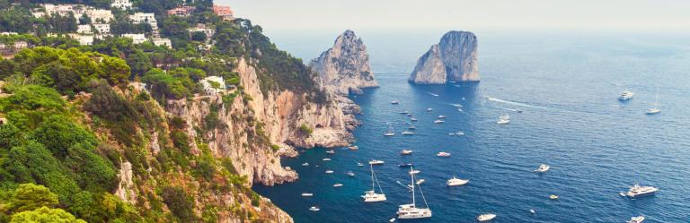  rocky coast of Capri overlooking the sea Amalfi Coast