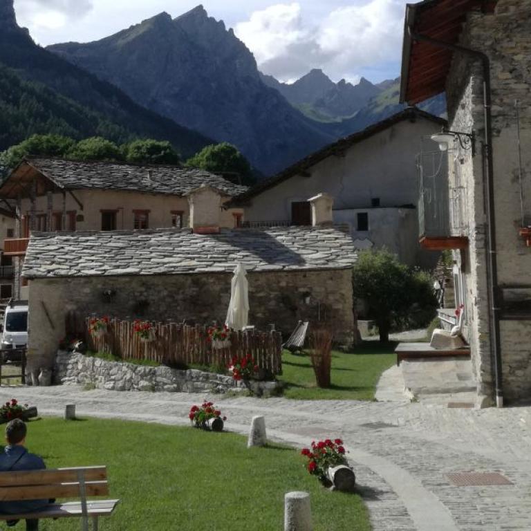 Peaceful village of Chiappera in Val Maira
