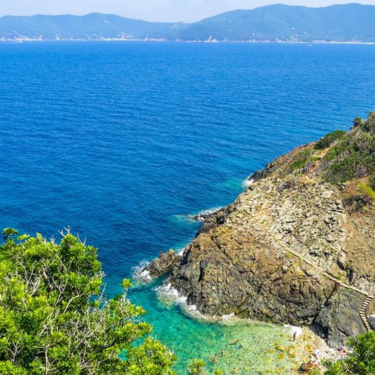 tiny beach near Marciana Marina Elba island