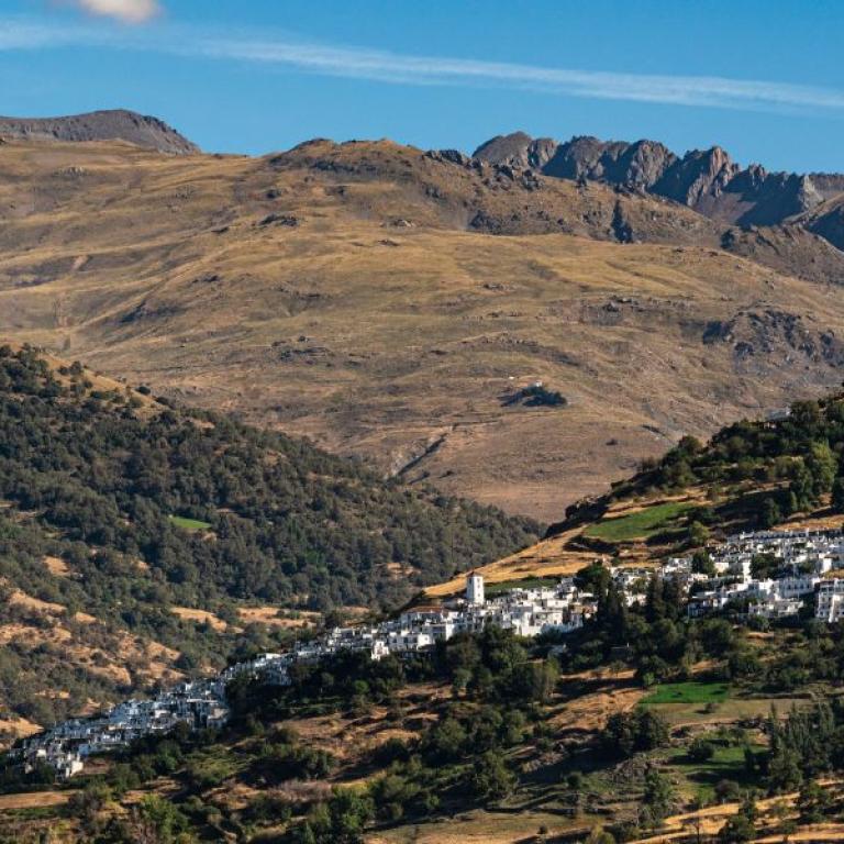 View of the Capileira village in the Alpujarras