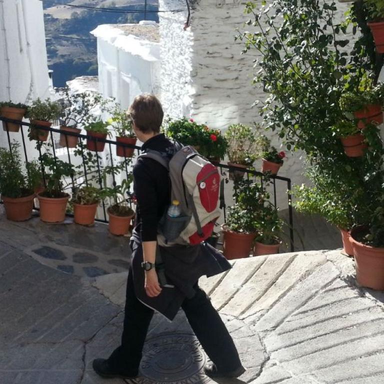 man walking in Alpujarras village