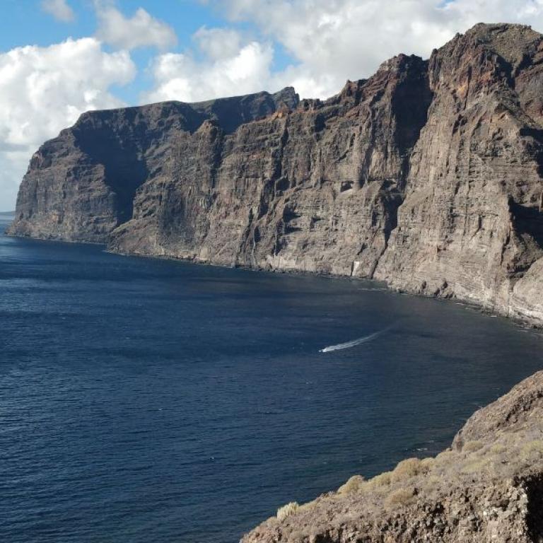 volcanic ilsand view from above the sea of tenerife