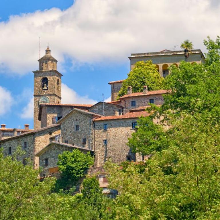 The Town of Bagnone along the Via Francigena