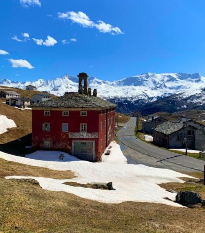 breathtaking landscape of the alps in via spluga