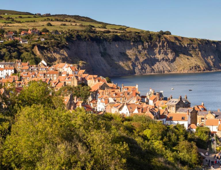 viaggi a piedi regno unito villaggio di Robin Hood nel Coast to Coast UK