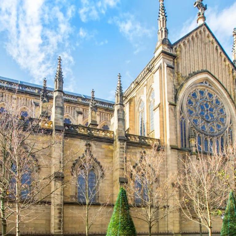 start of camino del norte in san sebastian gothic cathedral