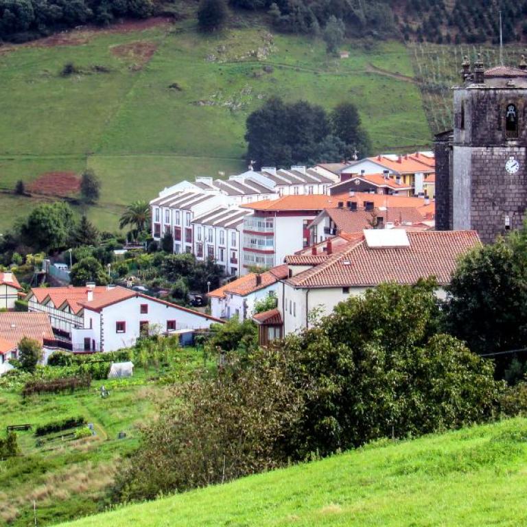 view of markina the pilgrimage destination of camino del norte