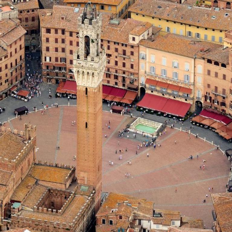 Under the Tuscan Sun view of Siena Campo square