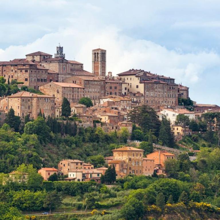 Montepulciano town on the Etruscan Way Buonconvento Chiusi route