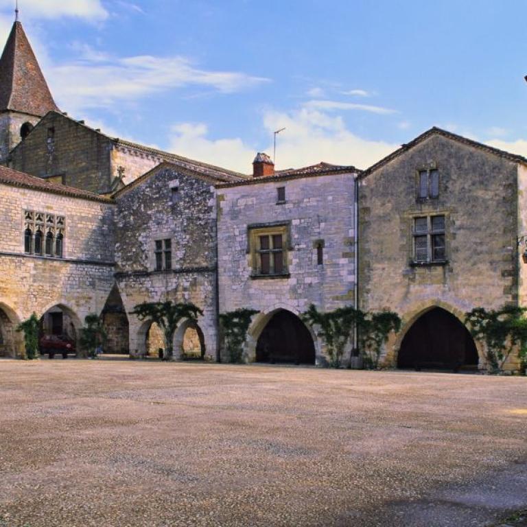The typical medieval village of Monpazier, Dordogne French