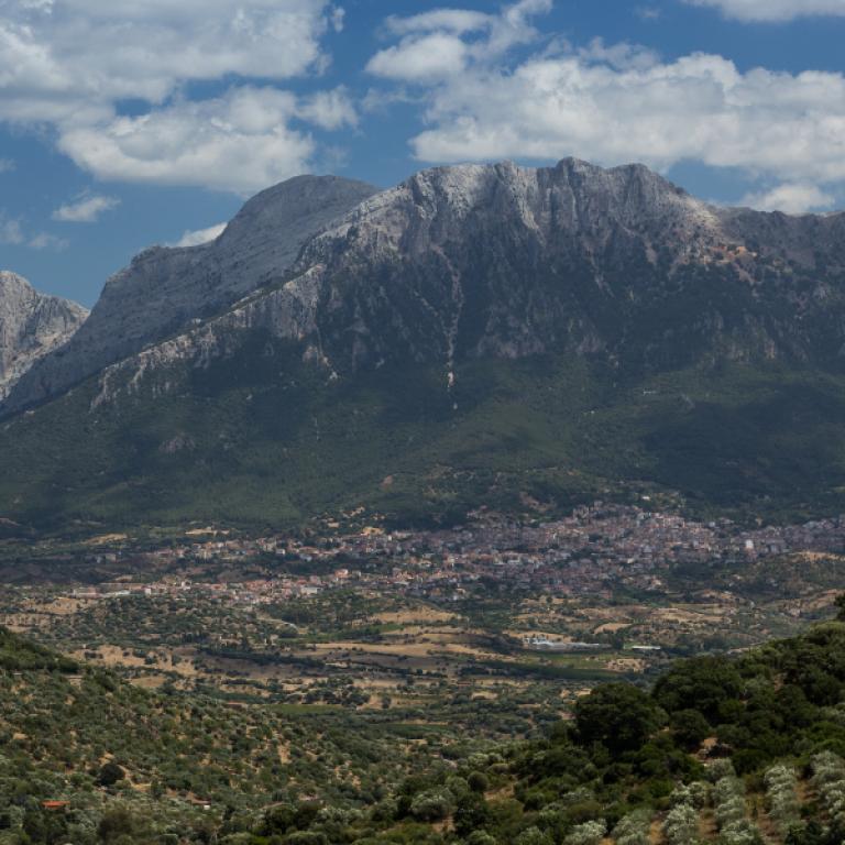 sardinia view of oliena mountain