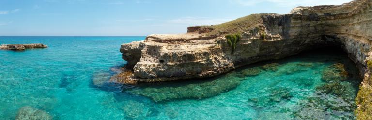 The Sardinian green coast and its crystal-clear sea