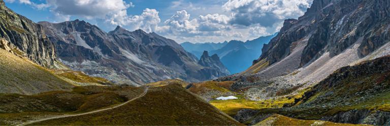 Mountain view of val maira crests