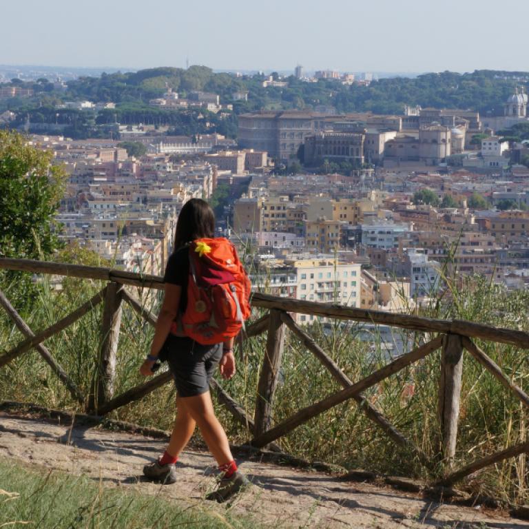 walking towards the eternal city