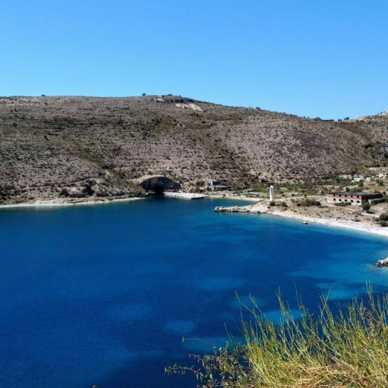 albanian coast cove beach