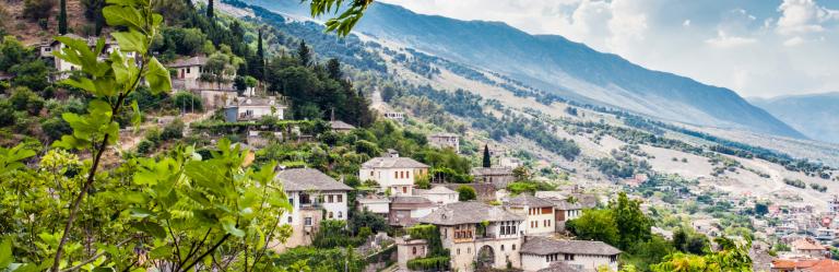 hidden valley albania mountain panorama 
