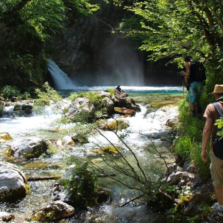 albania alps blue eye stream