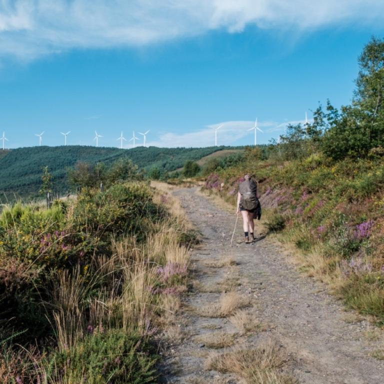 walking towards santiago