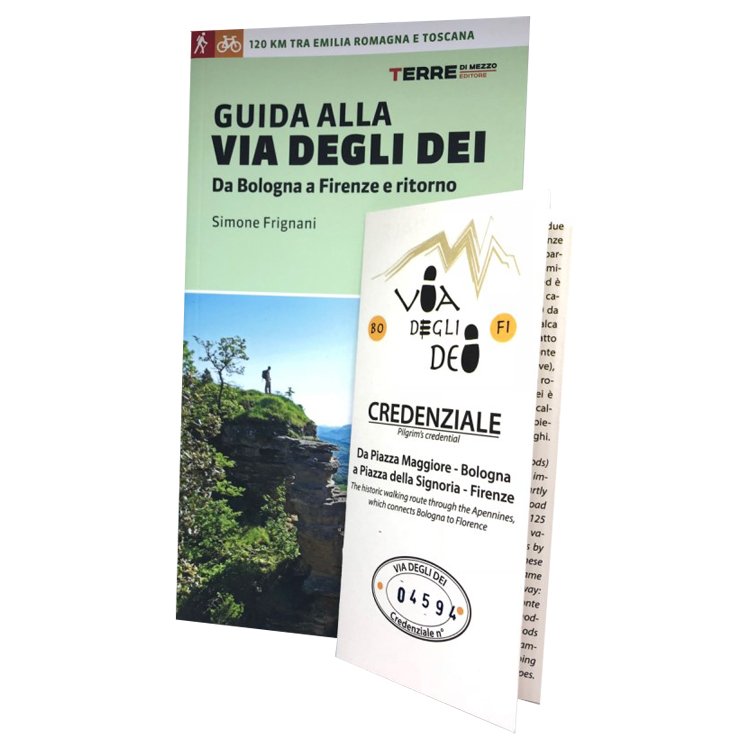 Kit guida ufficiale Via degli dei + Credenziale ufficiale